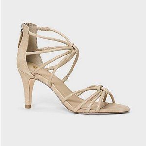 Dress Barn Alivia Gold Strappy Knot Stilet…